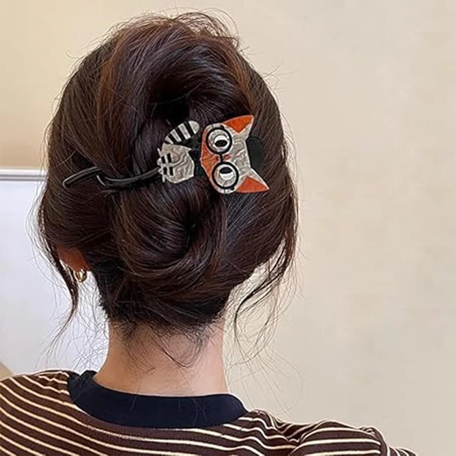 1/3 stücke Twist Haar Clips Für Frauen Nette Cartoon Katze Hochsteckfrisur Barrettes Anti Slip Elegante Haar Greifer Clip mädchen Haar Zubehör Image