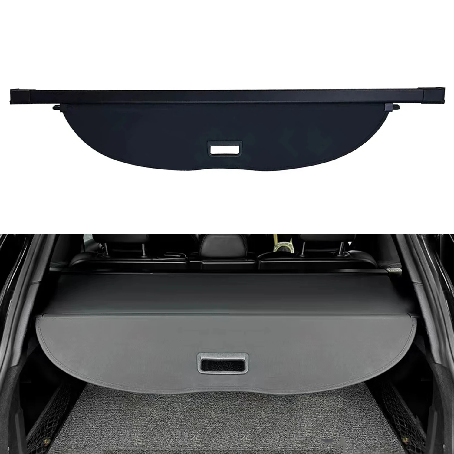 Für Porsche Cayenne 2011-2024 Auto Versenkbare Cargo Abdeckung Schwarz Hinten Stamm Schatten Gepäck Sicherheit Abdeckung 1Set Image
