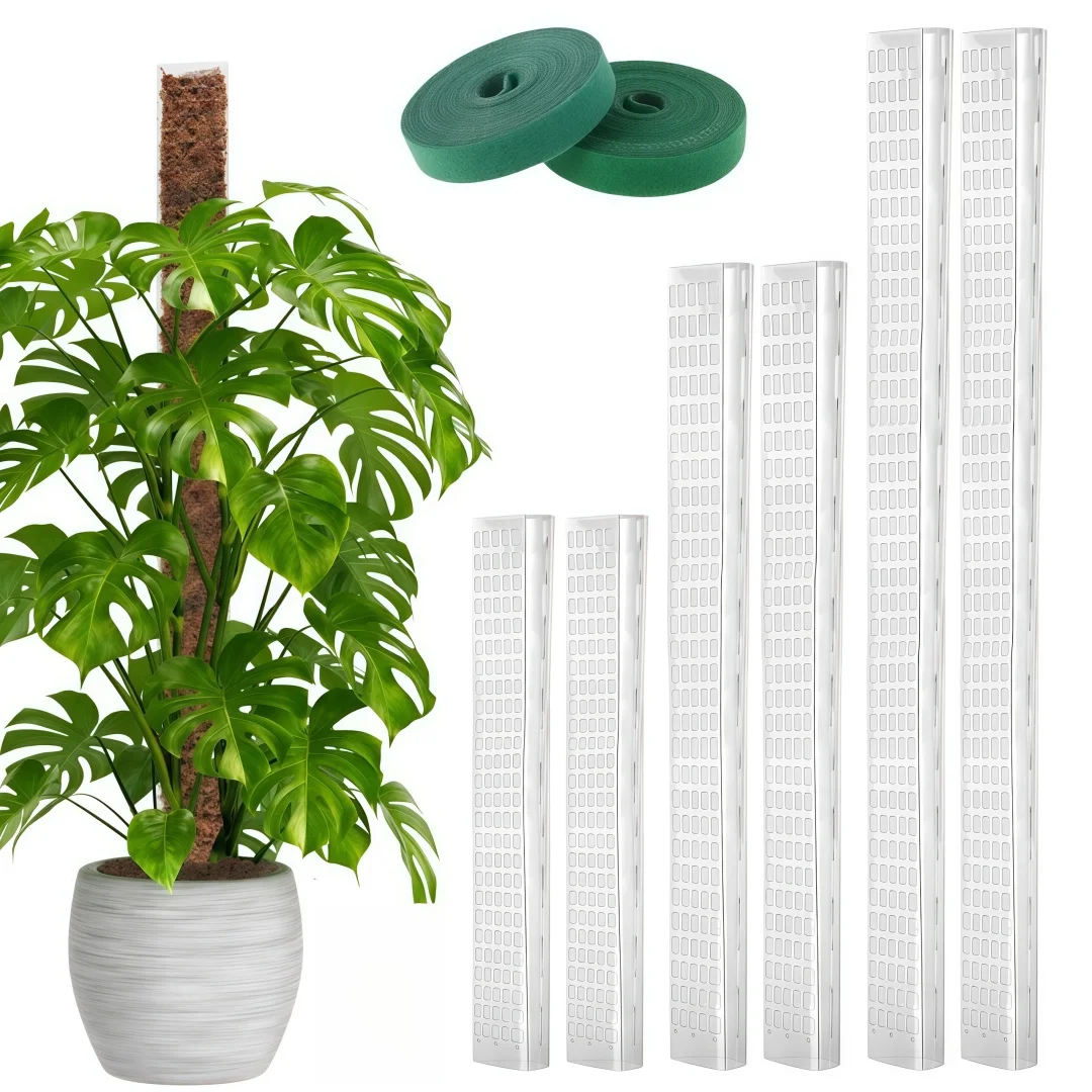 24/36/48 Zoll Kunststoff-Moosstange für Monstera, große D-förmige Stangen, Topf, Kletterpflanzen, Arbeiten, Sphagnum Moss, Gartenwachstumspfahl Image