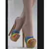 Holz Muster Slip Auf Plattform Sandalen Dünne High Heel Peep Toe Mode Sexy 2025, Sommer Große Größe Frau Schuhe Zapatillas Mujer