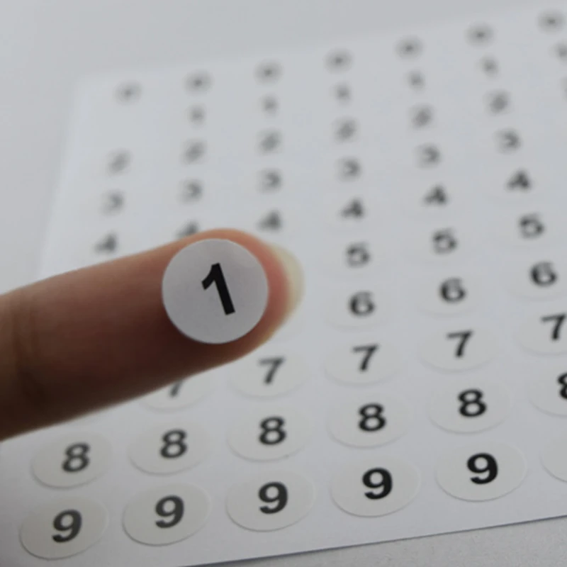 840 Stücke = 12 Blatt Einfache Schwarz Weiß 0 ~ 9 Nummer Label Aufkleber Mini Runde Marker Mehrzweck Sortieren Aufkleber Scrapbook Journal DIY Image