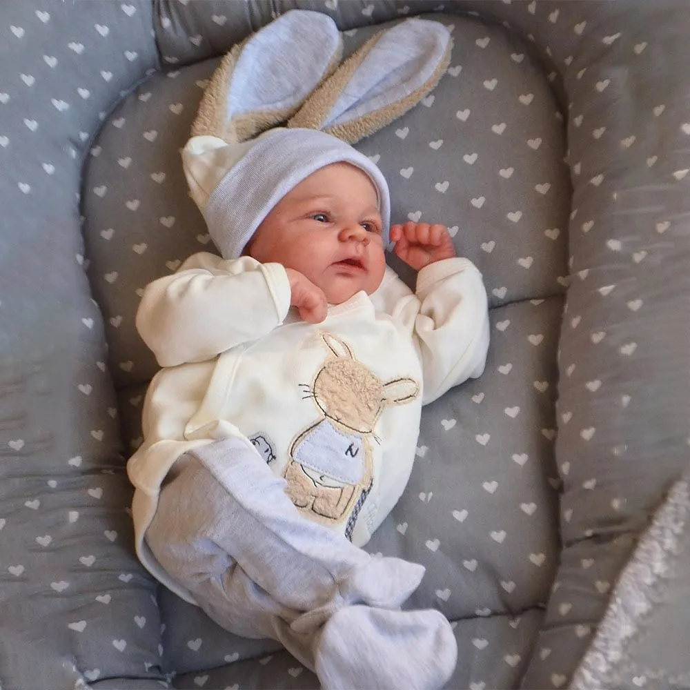 43CM Reborn Baby Puppe Silikon Vinyl Tuch Preemie Puppe bereits fertig 3D bemalt Haut Adern Kunst Sammlung Puppe Geschenk für Mädchen Image