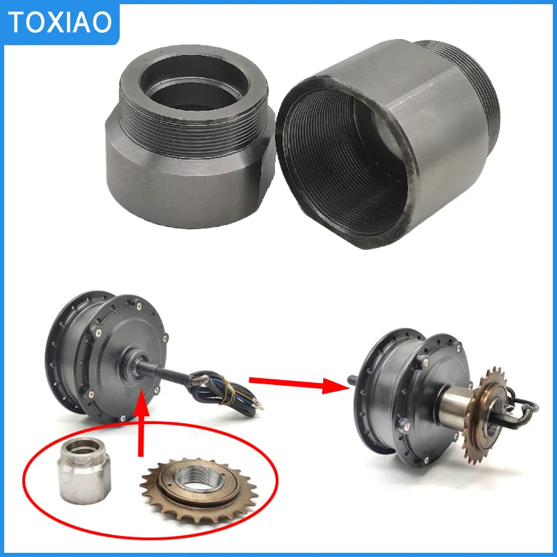 Freilauf-Adapter für Elektrofahrräder, Gewindeabstandshalter, der ein Single-Speed-Freilauf für die richtige Kettenausrichtung positioniert Image