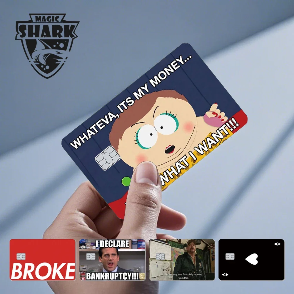 Magic Shark Poke Dog Matte PVC stoßfeste Aufkleberfolie für Debit, Kredit, Bankkarte, kein Verblassen Image