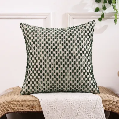 1-teiliger Kissenbezug aus Chenille-Samt mit Dekoration, Jacquard, für das Wohnzimmer Image