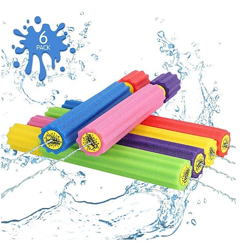 Pistole ad acqua, confezione da 6, super pistola ad acqua, pistola a spruzzo, pistola a spruzzo in schiuma, giocattoli da piscina, giochi da spiaggia, giochi estivi per bambini e adulti.