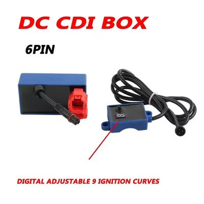 6PIN DC CDI Box - For Dark Veloci Thunder 250 GY6 150CC, 9 Ignition Curves, Digital Adjustable