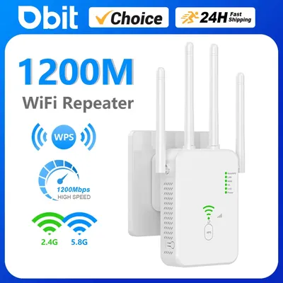 DBIT 1200Mbps Wireless WiFi Repeater Wifi Signal Booster Dual-Band 2.4G 5G WiFi Extender 802.11ac