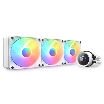 Kraken 360 RGB - 360mm AIO CPU Liquid Cooler - RL-KR360-W1 - Customizable 1.54" Square LCD Display