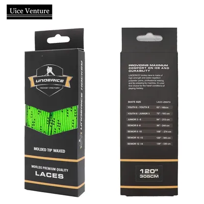 Ice Hockey Shoelaces Box-Packed Ice Hockey Skate Laces 84/96/108/120in Dual Layer Braid Extra