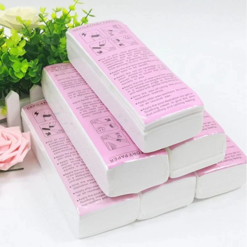 50/100PCS Women Men Hair Removal Wax Paper Nonwoven High Quality Body Leg Arm Hair Removal Epilator Wax Strip Paper Roll