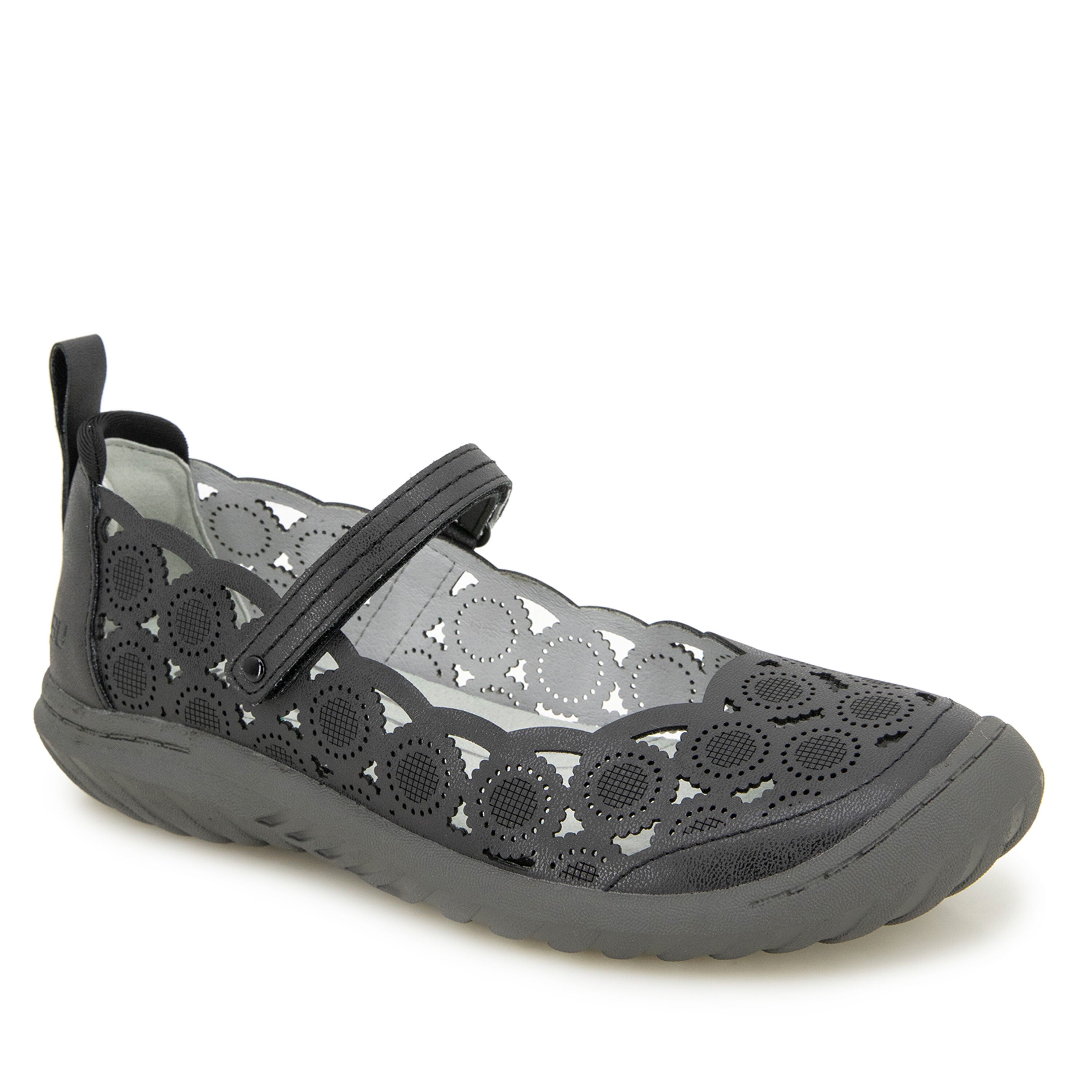 Women's Anne Flat by JBU in Black Shimmer (Size 11 M)