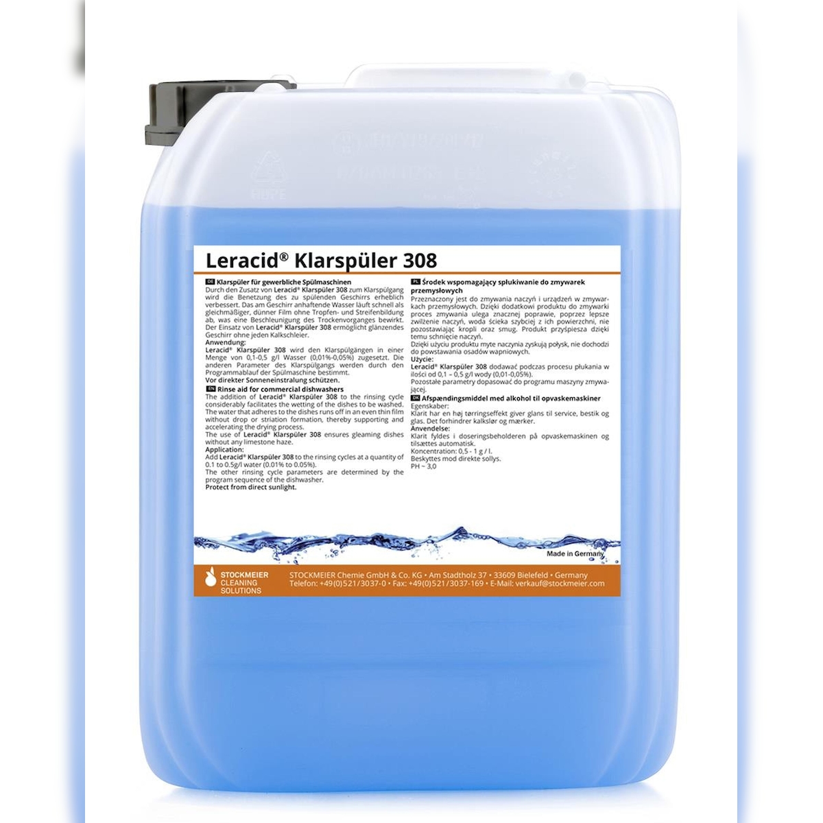Meditrade Leracid Klarspüler 308-10 - 10 l - für gewerbliche Spülmaschinen Image