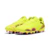 Fußballschuh PUMA "FUTURE 8 PLAY FG/AG Fußballschuhe Damen", Gr. 42, gelb alert schwarz sun struck pink, Obermaterial: Synthetik; Futter: Textil; Innensohle: Textil; Laufsohle: Synthetik, Schuhe