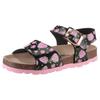 Riemchensandale KIDSWORLD, Kinder, Gr. 27, schwarz (schwarz, rosa), Lacklederimitat, modisch, Schuhe, Sommerschuh, Sandalette, Strandschuh, Urlaubschuh mit Erdbeeren-Motiv
