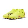 Fußballschuh PUMA "FUTURE 8 PRO FG/AG Fußballschuhe Jugendliche", Kinder, Gr. 32, gelb alert schwarz sun struck pink, Obermaterial: Textil, Synthetik; Futter: Textil, Synthetik; Innensohle: Textil; Laufsohle: Synthetik, Schuhe