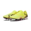 Fußballschuh PUMA "FUTURE 8 MATCH FG/AG Low Fußballschuhe Erwachsene", Gr. 48, gelb alert schwarz sun struck pink, Obermaterial: Synthetik, Textil; Futter: Synthetik, Textil; Innensohle: Textil; Laufsohle: Synthetik, Schuhe
