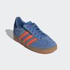Sneaker ADIDAS ORIGINALS "GAZELLE COMFORT CLOSURE ELASTIC LACE KIDS", Gr. 32, focus blau, solar orange, core schwarz, Leder, sportlich, Schuhe