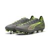 Fußballschuh PUMA "ULTRA 5 PRO FG/AG Fußballschuhe Erwachsene", Gr. 39, matte aged silber gelb alert sun struck blau pink, Obermaterial: Synthetik, Textil; Futter: Synthetik, Textil; Innensohle: Textil; Laufsohle: Synthetik, Schuhe