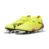 Fußballschuh PUMA "FUTURE 8 MATCH FG/AG Fußballschuhe Damen", Gr. 37, gelb alert schwarz sun struck pink, Obermaterial: Synthetik, Textil; Futter: Synthetik, Textil; Innensohle: Textil; Laufsohle: Synthetik, Schuhe