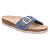 Pantolette ROHDE, Damen, Gr. 36, blau (jeansblau), Veloursleder, klassisch, Schuhe, Keilabsatz, Sommerschuh, Schlappen mit vorgeformtem Softfußbett