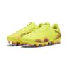 Fußballschuh PUMA "FUTURE 8 PLAY FG/AG Fußballschuhe Erwachsene", Gr. 44.5, gelb alert schwarz sun struck pink, Obermaterial: Synthetik; Futter: Textil; Innensohle: Textil; Laufsohle: Synthetik, Schuhe