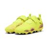 Fußballschuh PUMA "FUTURE 8 PLAY V FG/AG RB Fußballschuhe Kinder", Kinder, Gr. 36, gelb alert schwarz sun struck pink, Obermaterial: Textil, Synthetik; Futter: Textil; Innensohle: Textil; Laufsohle: Gummi, Schuhe