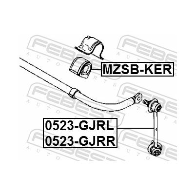 FEBEST Stange/Strebe, Stabilisator hinten links für MAZDA KD31-28-190 0523-GJRL Image