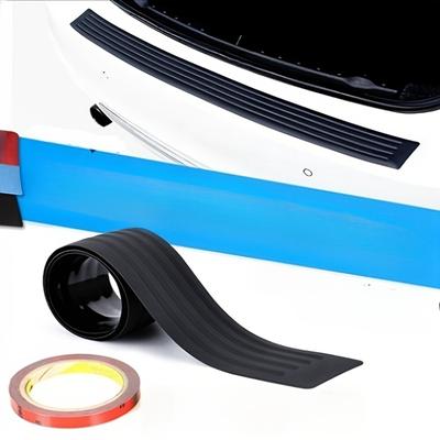 TEMU 1pc Universal Fit Polyester Fiber Trunk Protector Strip, Anti-scratch Rubber Bumper Guard For Car Rear Door Sill, Vehicle Scratch Prevention Strip Image