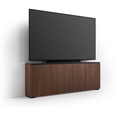 Salamander Manhattan 347 Low Profile Cabinet w/TV Mount- Medium Walnut, Black Top