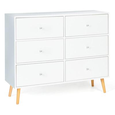 Idmarket - Kommode mit 6 Schubladen emmie 110 cm skandinavisch weiß Image