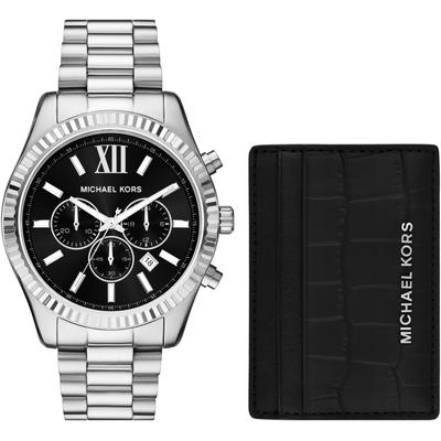 Chronograph MICHAEL KORS "LEXINGTON", silber (silberfarben), Armbanduhren, Herren, Quarzuhr, Armbanduhr, Herrenuhr, Edelstahlarmband Image
