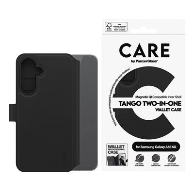 CARE BY PANZERGLASS Handyhülle "Tango Two-in-One Wallet Case für Samsung Galaxy A56", schwarz, Samsung Galaxy A55 5G, Hüllen, Backcover, Schutzhülle, Handyschutzhülle, Case, Schutzcase, stoßfest Image