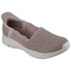 Slip-On Sneaker SKECHERS "SEAGER-BELIEVE IT", Damen, Gr. 37, grau (taupe), Textil, modisch, Schuhe, Slipper, Reha Schuh mit Handsfree Slip-ins Funktion, Topseller