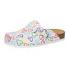 Clog LICO "Clog Bioline Clog Print", Gr. 42, weiß, Synthetik, Schuhe