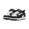 Sneaker PUMA "REBOUND V6 LO AC+ INF", Gr. 26, schwarz-weiß (puma weiß, puma schwarz), Synthetik, sportlich, Schuhe, für Kinder