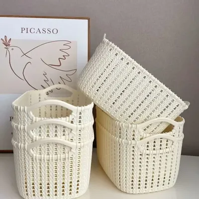 Washing Storage Basket Plastic Storage Basket Kitchen Storage Basket Snack Storages Box Bathroom Shower Frame Home Accessories