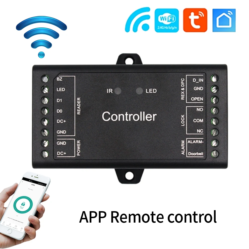 Tuya Wifi Controller Wiegand Eingang access control Ansicht Tür Öffnung Rekord Remote Access Unterstützung WG26-44 Ausgang Reader Image