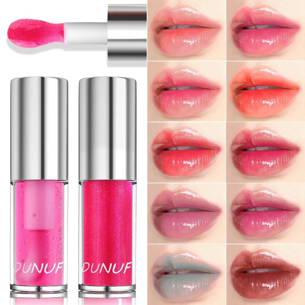 10-Farben-Spiegel-Lippenglasur, feuchtigkeitsspendender Lipgloss, Perlglanz, Burst-Wassermaske, nicht klebende Doe-Lippen Image
