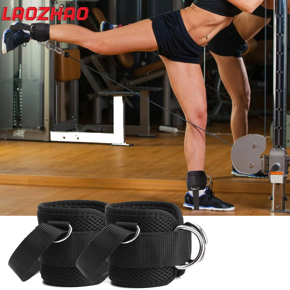 1 x Knöchelriemen für Kabelmaschinen, verstellbare Doppel-D-Ring-Fitness-Knöchelmanschetten für Fitness-Studio-Workouts, Rebate-Beinverlängerungen