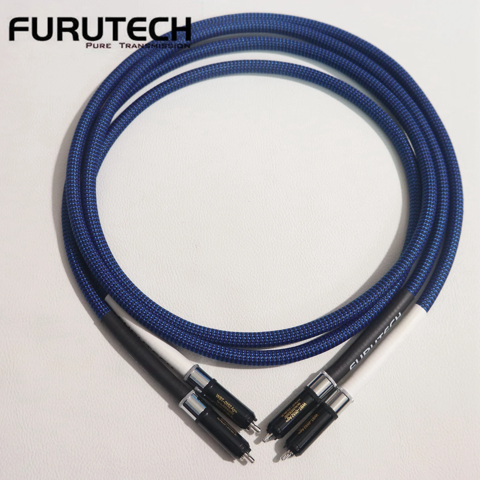 Neues 1 Paar FURUTECH DAS-4.1 erstklassiges RCA-Kabel Alpha OCC-Leiter HiFi RCA-Upgrade-Leitung mit silbernem WBT 0152Ag RCA-Stecker Image