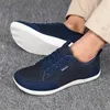Breite Zehen-Herrenschuhe, Retro-Stil, lässig, atmungsaktives Mesh, einfarbig, Wanderschuhe,