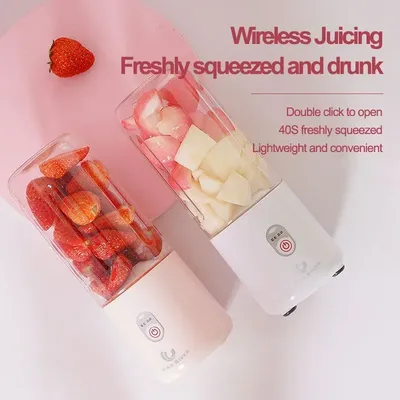 500ml USB wiederauf ladbare tragbare Mixer frische Fruchtsaft Mixer 6 Klingen elektrische Shake Cup niedlichen Mixer Smoothie Ice Crush Cup