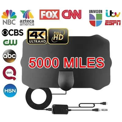 5000 Meilen hd 8k 4k 1080p digitale TV-Innen antenne 25db HDTV-Antenne dvb-t DVB-T2 Kabel-TV-Antenne Image