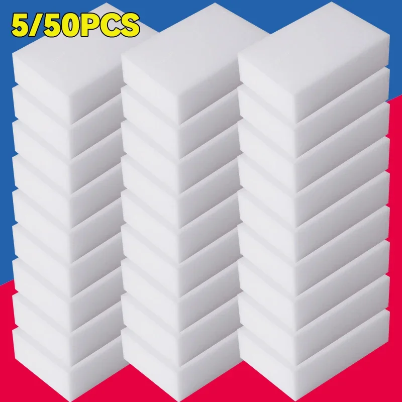 5/50PCS Melamin Schwamm Magie Schwamm Radiergummi Melamin Schwamm Reiniger Reinigung Schwämme für Küche Bad Reinigung Werkzeuge Image