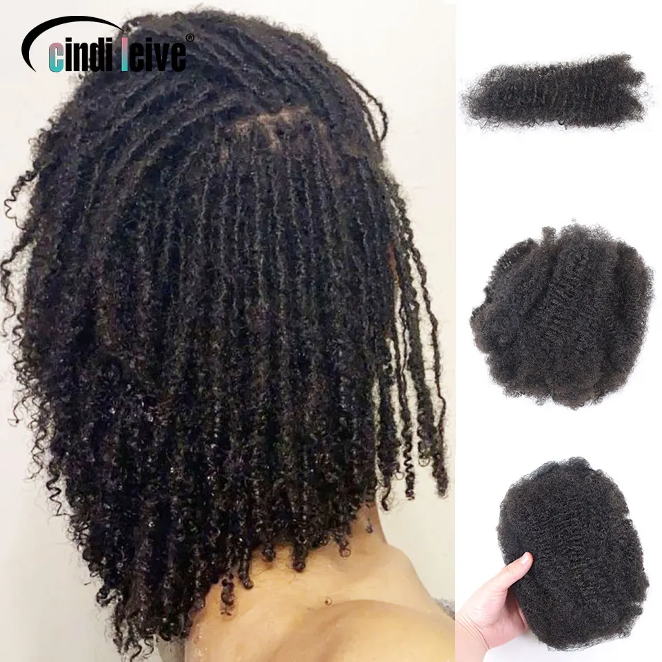 50 gr/paket Afro Verworrene Lockige Menschliches Haar Zum Flechten Häkeln Haar Remy Brasilianische Haar Extensions Schlösser Für Zöpfe Kein Schuss Image