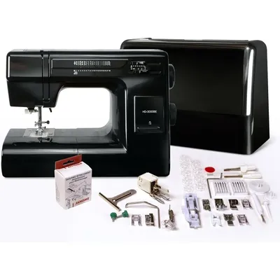 Heavy Duty HD-3000 Black Edition Sewing Machine with Bonus 6 Piece Quilting Kit