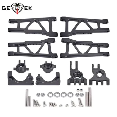 CNC Machined Aluminum Front Rear Suspension Arms Steering Blocks C-hubs Bearings Kit for Traxxas