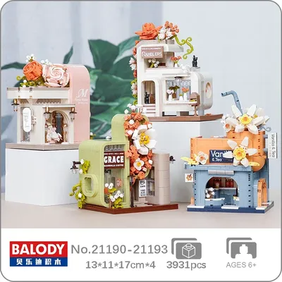 Balody Eternal Flower Street Tea Drink Shop Homestay Hotel Coffee House Cafe Wedding Hall Mini