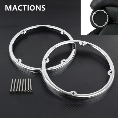 Chrome Tour Pak Speaker Trim For Harley Touring Electra Glide Ultra Limited Tri Glide 14-19 FLHTCU